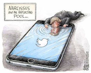 Narcissus and the reflecting pool...