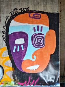 Graffiti: abstraktes Gesicht
