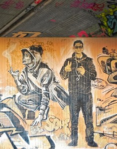 Graffiti: zwei chillige Typen